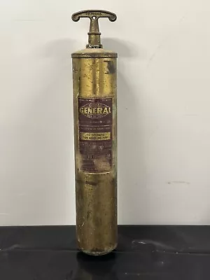 WW II Military GENERAL Brass Fire Extinguisher 1.5 Quart Model #95 HD  EMPTY • $75