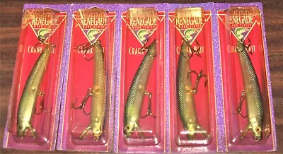 5 New Renegade Crank Bait Jerkbait Fishing Lures MADE IN THE USA !!!! • $10.95