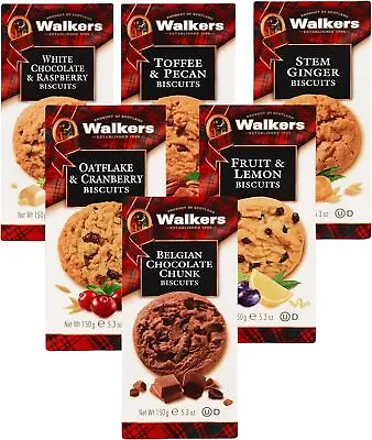 Walkers Different 5 Flavours Biscuits 150g Perfect Biscuit Pack Of 1 To 12 • £7.49