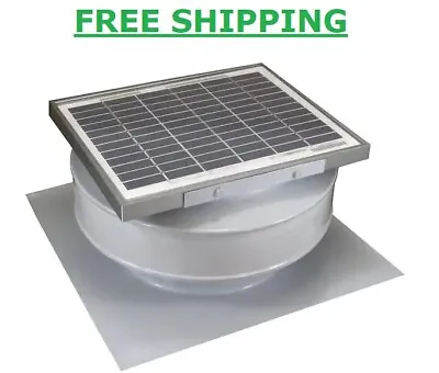 Solar Powered Roof Mounted Exhaust Attic Fan Active Ventilation 8 In Vent RBSF-8 • $105.70