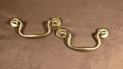 2 Keeler Brass Co. Bail Pull For Vtg Antique Dresser Furniture 3 3/4  Centers • $9.95