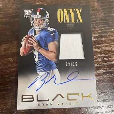 2013 Black Onyx Materials Gold Signatures Prime /25 Ryan Nassib Rookie Auto RC • $5