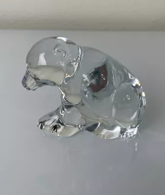 Lenox Full Lead Crystal Bear Figure Made In France Clear Glass Home Decor • $21.50