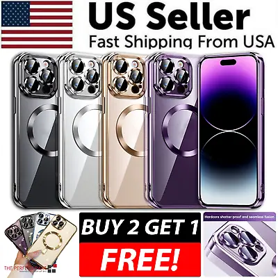 For Apple IPhone 15 14 13 12 11 Pro Max Case Mag Safe Magnetic Camera Lens Cover • $4.89
