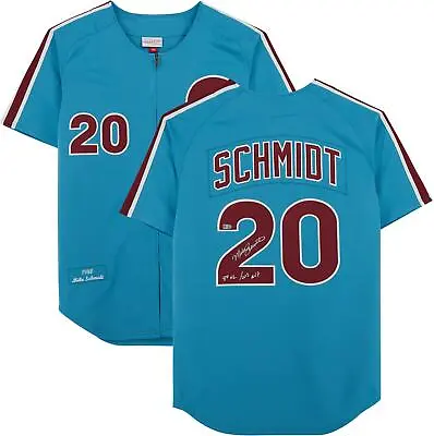 Mike Schmidt Phillies Signed Mitchell & Ness Authentic Jersey W/Insc • $449.99