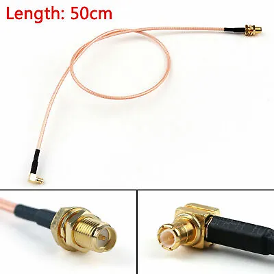 £4.91 • Buy 50cm RG316 Cable MCX Male Right Angle To RP SMA Female Plug Pigtail 20in BS2🇬🇧