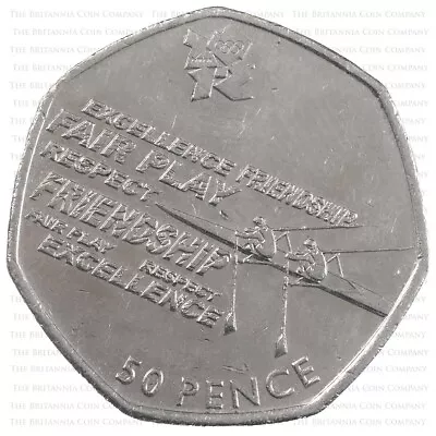 2012 London Olympic 50p Coins Rowing - Circulated • £3.50