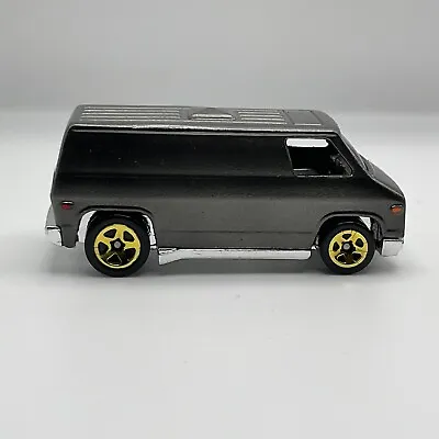 Hot Wheels 70's Van In Black Steel With Gold Rims. (CUSTOM) • $19