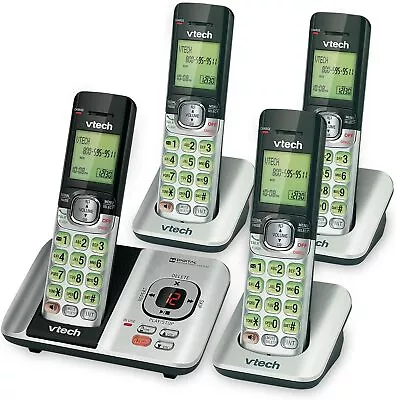 VTech DECT 6.0 Cordless Phone Answering System Caller ID Call Waiting 4 Handsets • $66.80