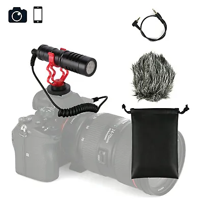 Cardioid Shotgun Microphone Kit Compact On Camera Micro DSLR MIC Video Phone • $44.99