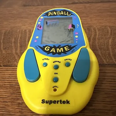 Supertek Handheld Pinball Game Gaming Electronic Co Yellow AA Vintage • $8.99