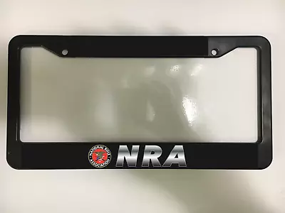 NRA 2ND SECOND AMENDMENT RIFLE GUN MOLON LABE USA Black License Plate Frame NEW • $10.49