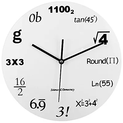 Math Clock Unique Wall Clock Modern Design Novelty Maths Equation Clock - Each • $22.61