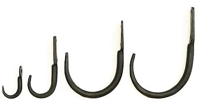Large Black Wrought Iron Butcher's Meat Hooks - Rustic Kitchen Game & Beam Hook • £3.80
