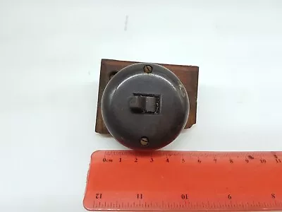 Vintage Bakelite Round Lightswitch Light Switch  • $24.95