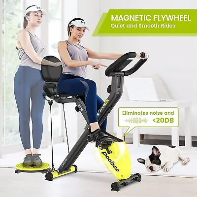 Folding Exercise Bike Cycling Stationary Bike Upright Cycling Magnetic X-Bike • $157.99