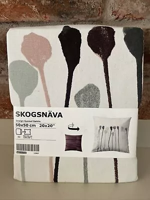 IKEA Skogsnava CUSHION COVERS - White And Floral- LARGE - 50 X 50cm 20” X 20” • £9.99