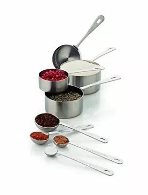 $34.88 • Buy Amco Professional Performance Measuring Cups And Spoons, Set Assorted, Silver 