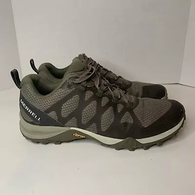 Merrell Siren Lll Women Size 8.5 Hiking Trail Vibram Shoes Olive Brown (36) • $29.99