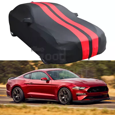 For Ford Mustang GT Coupe 1993-2023 INDOOR Super Stretch Custom Car Cover Full • $164.79