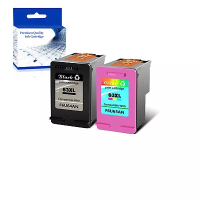 $33.98 • Buy 63XL Ink Cartridge For HP Deskjet 2130 3630 Officejet 3830 4650 ENVY 4510 4520