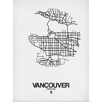 Vancouver Street Map White Poster Art Print Map Home Decor • $29.99