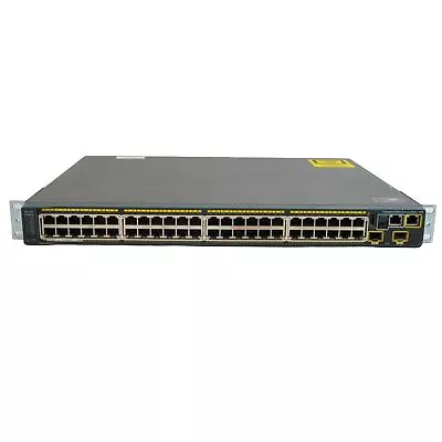 Cisco Catalyst 48-Port Manage Gigabit Switch W/ 2x 10G SFP+ WS-C2960S-48FPD-L • $79.99