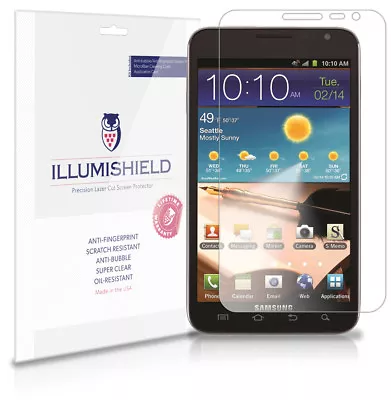 ILLumiShield Anti-Bubble/Print Screen Protector 3x For Samsung Galaxy Note I717 • $7.65