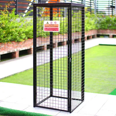 £225.55 • Buy Black Collapsible Galvanised Cage Gas Bottle Cylinder Storage Mesh 70x70x180cm