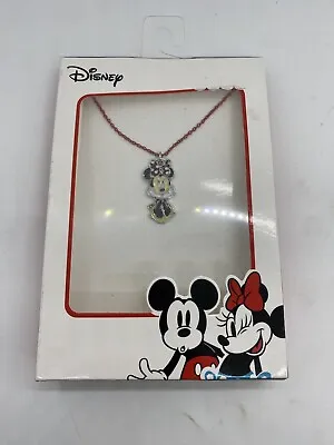 Minnie Mouse Disney Jacmel Enameled Alloy Pendant Necklace Silver-plated Chain • £9.99