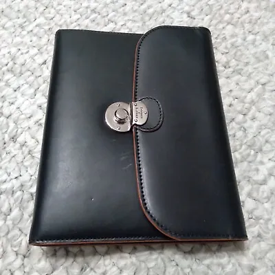 Rare Dooney & Bourke Alto Black Leather Agenda/planner With Pushlock Closure • $275