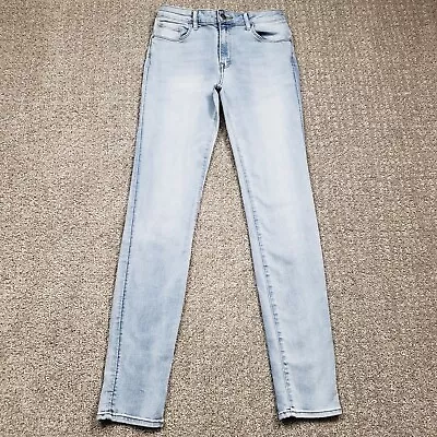 H&M Jeans Women 24x29 Skinny High Rise Blue Light Wash Denim Pants Stretch Tag 6 • $14.39