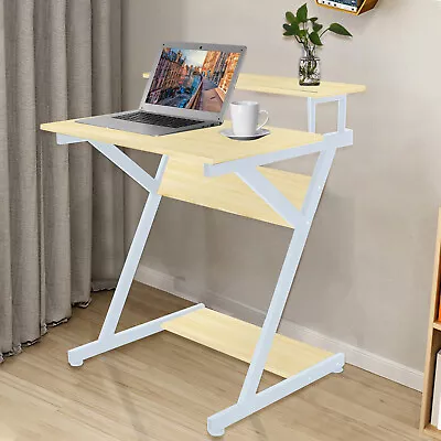 Flash Furniture Clifton Maple Computer Desk With Top And Lower Storage Shelves • $45.07