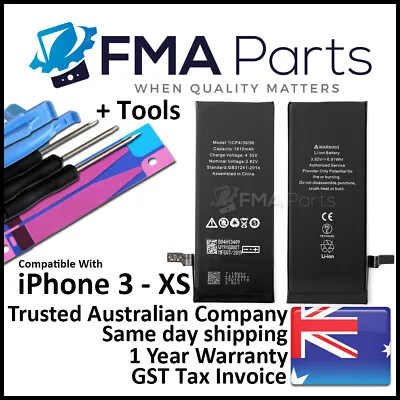 For IPhone X 8 7 6S 6 PLUS 5 5S 4 3 OEM Cell Internal Li-ion Battery Replacement • $39.95