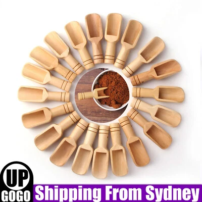 $7.49 • Buy Mini Wooden Scoop Kitchen Bath Salt Candy Spices Parties Bath Salts Essential Di