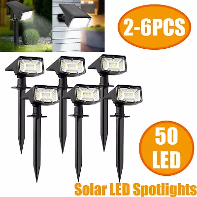 2-6PCS 50LED Solar Spotlights Landscape Lights Outdoor Garden Pathway Wall Lamps • $19.95