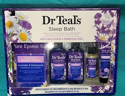 Dr Teals Sleep Bath 5 Pc Set With Lavender And Chamomile Oils New In Box  • £20.58