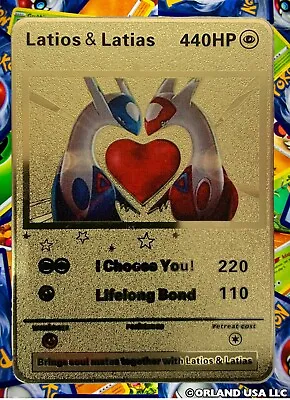 Latios & Latias I Choose You! Gold Metal Pokémon Card Collectible Gift • $10.99
