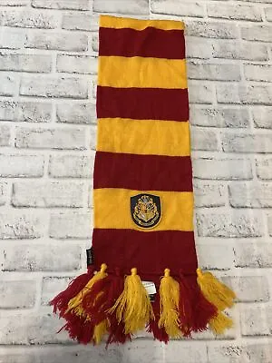 Harry Potter Scarf Gryffindor House Yellow Red Fringe Warm Knit Fandom 2003 VGC • $8.49