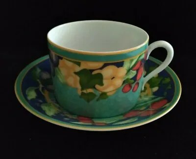 $29.99 • Buy Laure Japy Paris Limoges France Flat Tea Cup Saucer Set Gourmandise Pattern