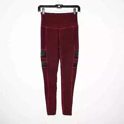 Beyond Yoga Spacedye Iconic Silhouette Long Legging Raspberry Mesh Panel SZ M • £57.86