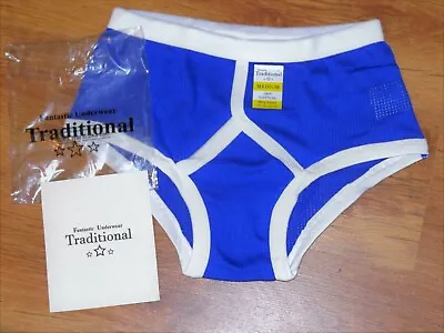 *Improved Design* Traditional BLUE AIRTEX Cotton Y-Front Briefs Large 34 -36  • £6.89