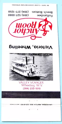 Valley Voyager Matchbook Cover * Wheeling West Virginia * River Boat • $2.75