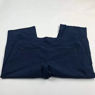 $21 • Buy LL Bean Vista Trekking Comfort Trail Capri Pants 18 (37W 22L) Blue Style 268920