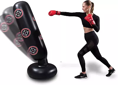 Inflatable Punching Bag For Kids And Adults 65  High Boxing Blow Up Training Bag • $43.70