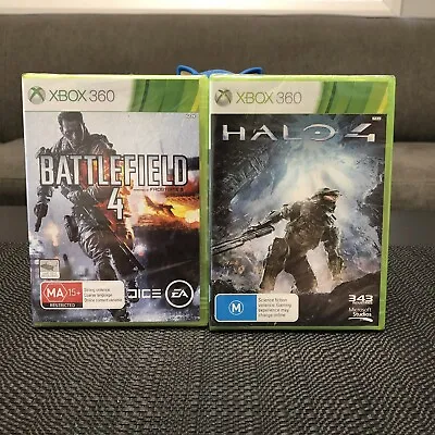 Halo 4 + Battlefield 4 (XBOX 360 2012) AUS PAL - Brand New Sealed • $44.99