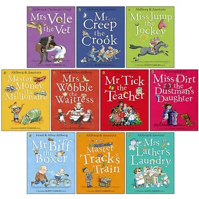 Happy Families Collection 10 Books Set By Allan Ahlberg- Ages 5-7 -Paperback • £17.52