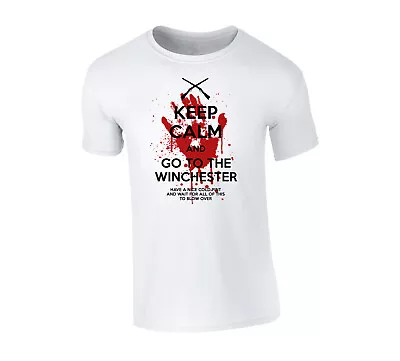 Keep Calm Winchester Unisex T Shirt - Zombie Movie Parody Funny Cool Comedy • £12.95