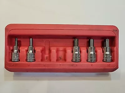 MAC TOOLS SXMAS7PT 3/8  Dr METRIC SHORT HEX DRIVER SET 5PCS (PARTIAL SET). • $33