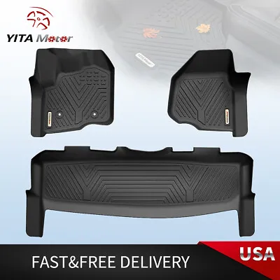 Floor Mats For 2012-2016 Ford F-250 F-350 F-450 Super CrewCab Waterproof Liner • $85.99